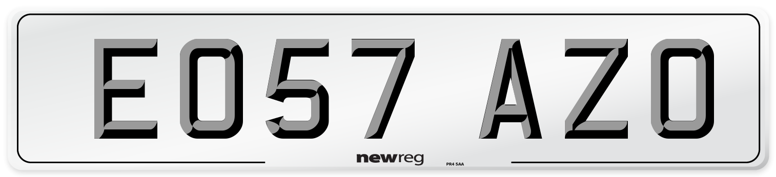 EO57 AZO Number Plate from New Reg